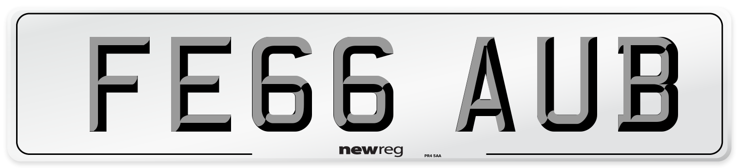 FE66 AUB Number Plate from New Reg
